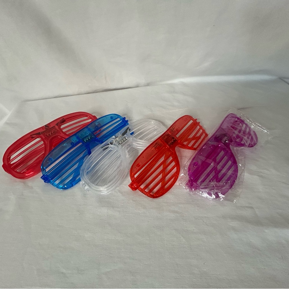 Colorful LightUp Shutter‎ Shades Sunglasses Set of 5